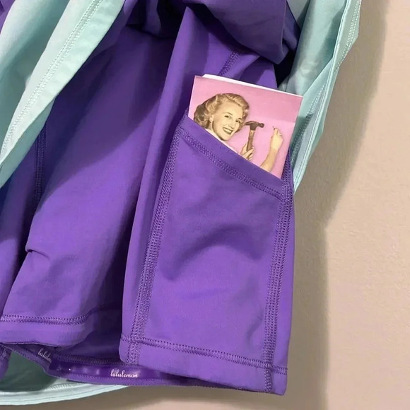 Lululemon Run Breeze By Skirt Power Purple Aquamarine - Picture 14 of 14